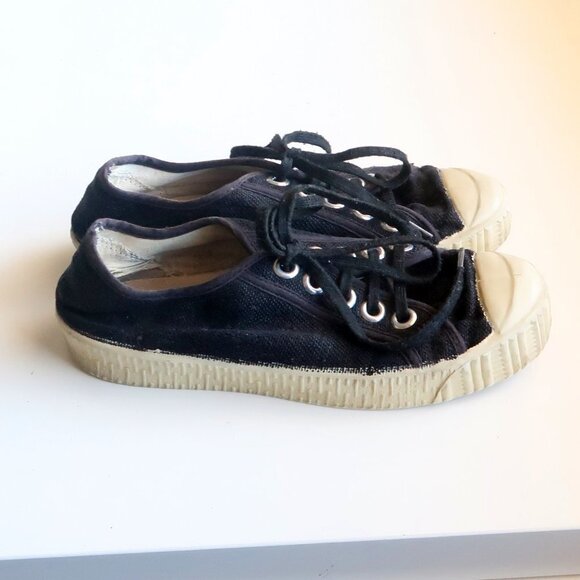 SPALWART Black & White Linen Lace-up Keds / Sneakers / Sports Shoes Size - Picture 12 of 15